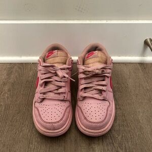 Nike Pink Dunk Low Sneakers Smooth Leather